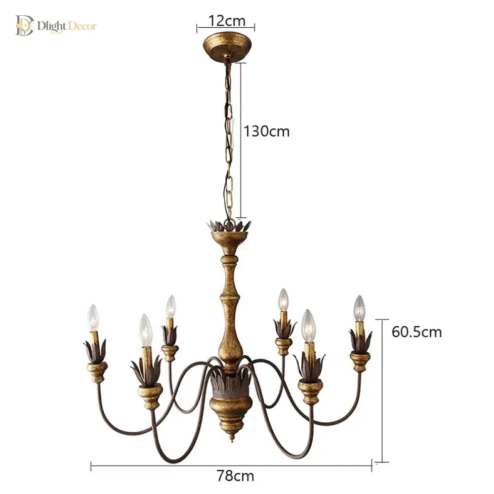 Vintage Wood Chandelier | Modern Dining Room Lighting