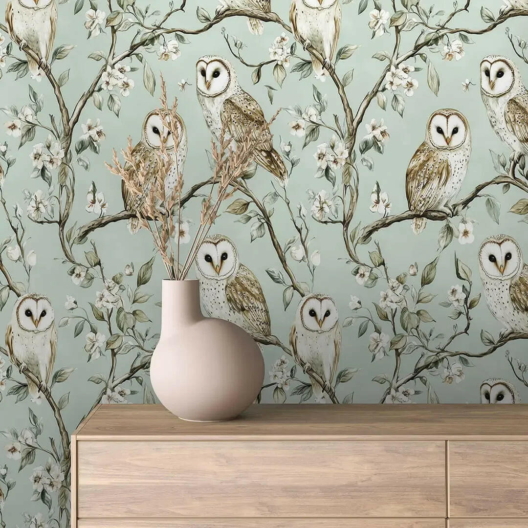 Enchanted Owl Grove Wallpaper