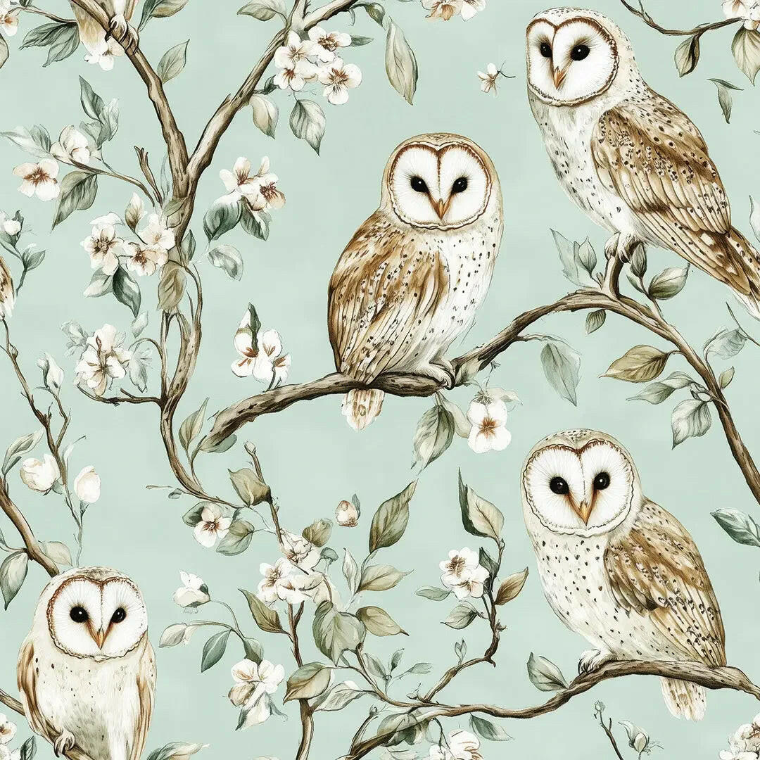 Enchanted Owl Grove Wallpaper