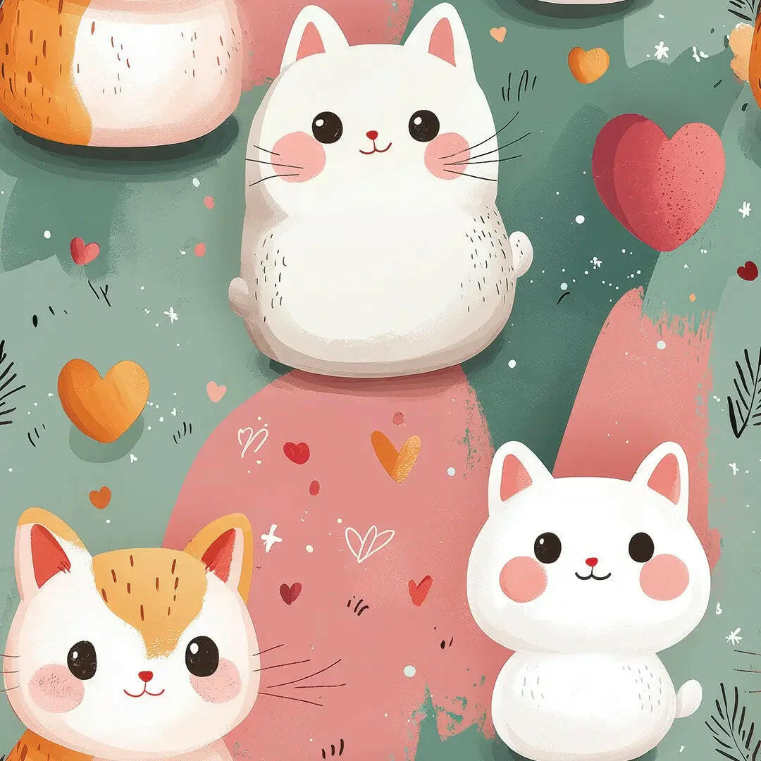 Kawaii Cat Cuddle Paradise