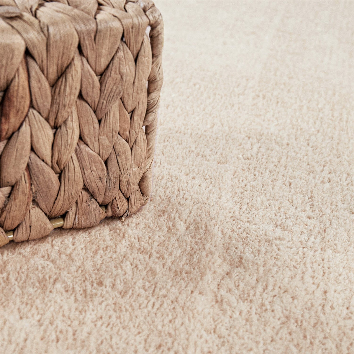 Soft Area Rug with Anti-Slip Backing Washable - Beige