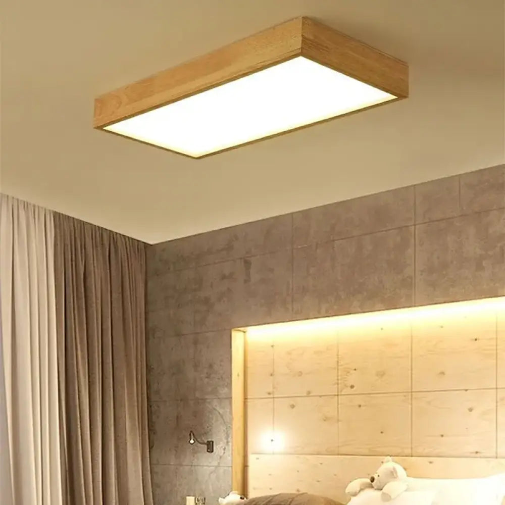 Wood LED Minimalist Chandelier | Kitchen Island Lighting