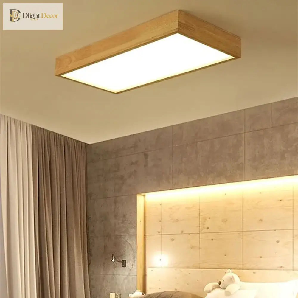 Wood LED Minimalist Chandelier | Kitchen Island Lighting