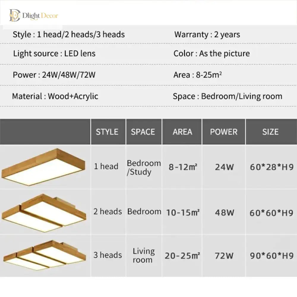 Wood LED Minimalist Chandelier | Kitchen Island Lighting