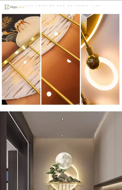 Wood LED Wall Art Light | Modern Interior Home Lighting