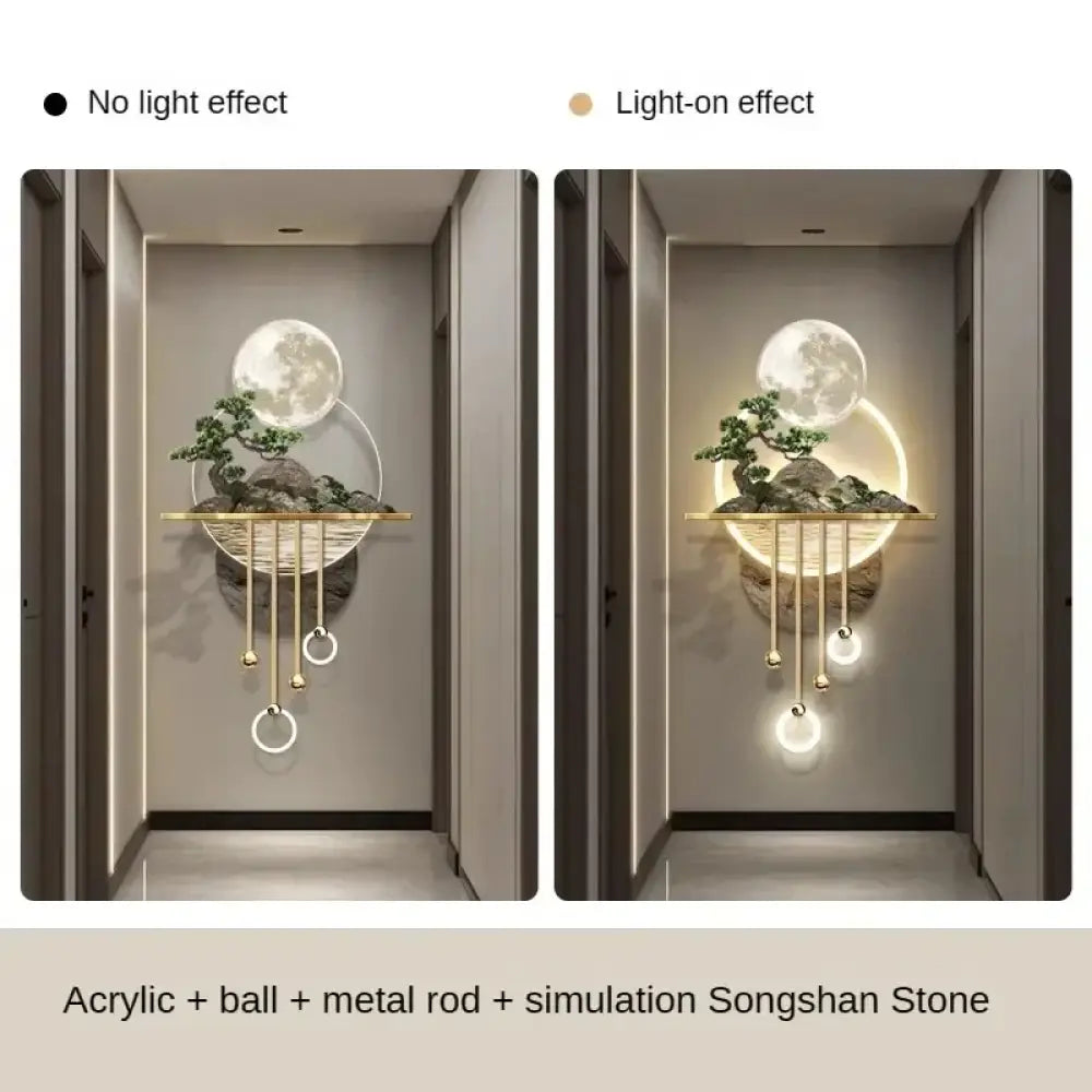 Wood LED Wall Art Light | Modern Interior Home Lighting