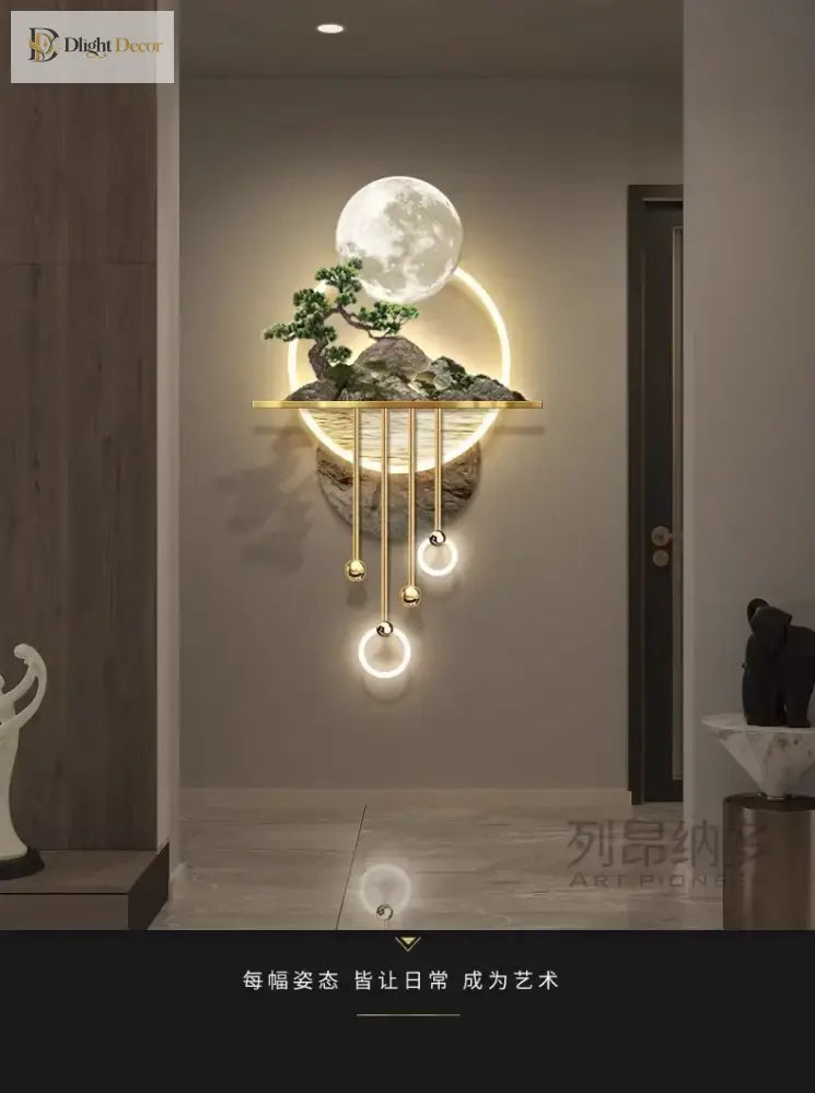 Wood LED Wall Art Light | Modern Interior Home Lighting