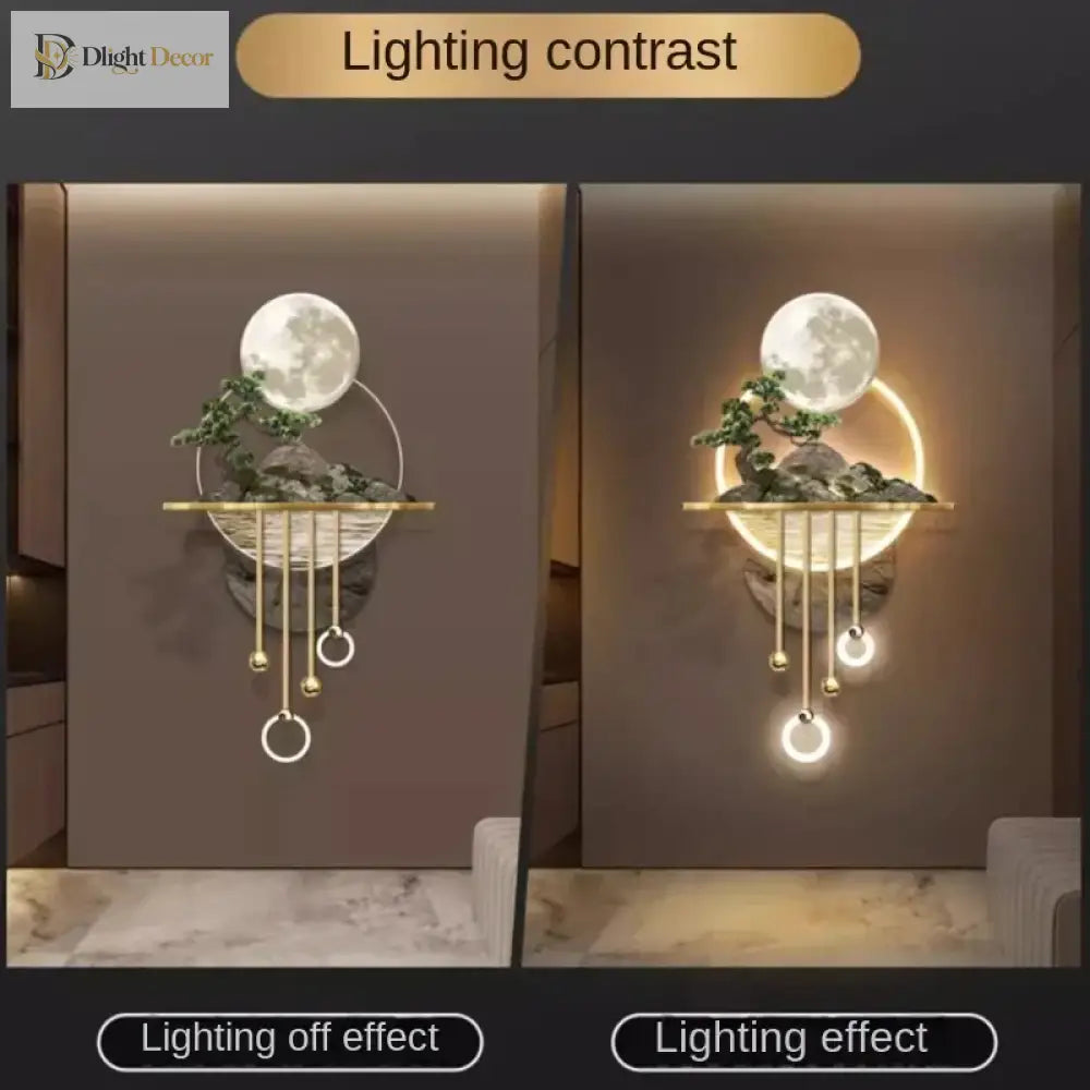 Wood LED Wall Art Light | Modern Interior Home Lighting
