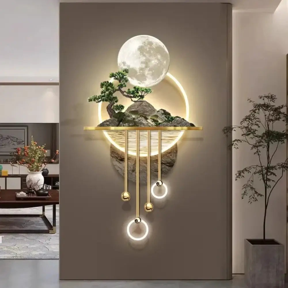 Wood LED Wall Art Light | Modern Interior Home Lighting