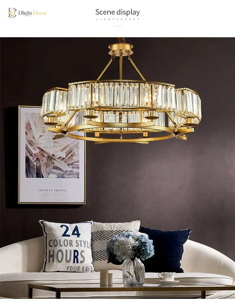 Zoe K9 Modern Crystal Chandelier | Dining Room Lighting
