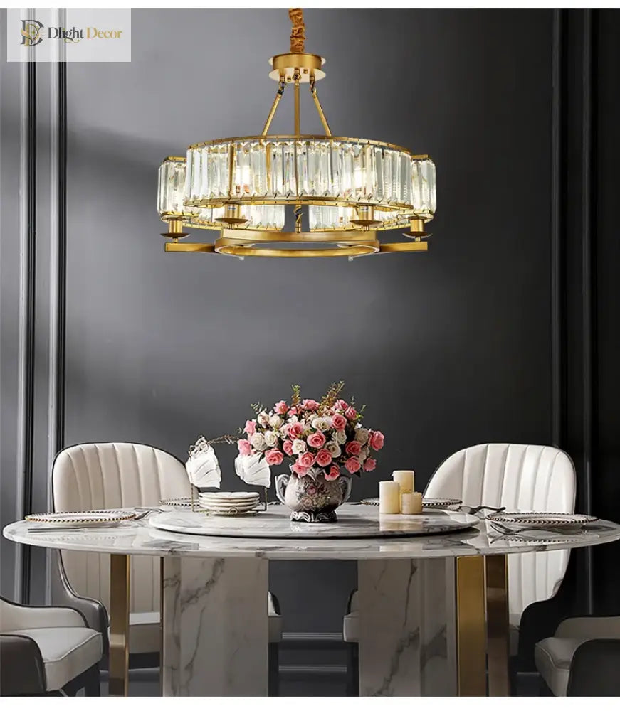 Zoe K9 Modern Crystal Chandelier | Dining Room Lighting