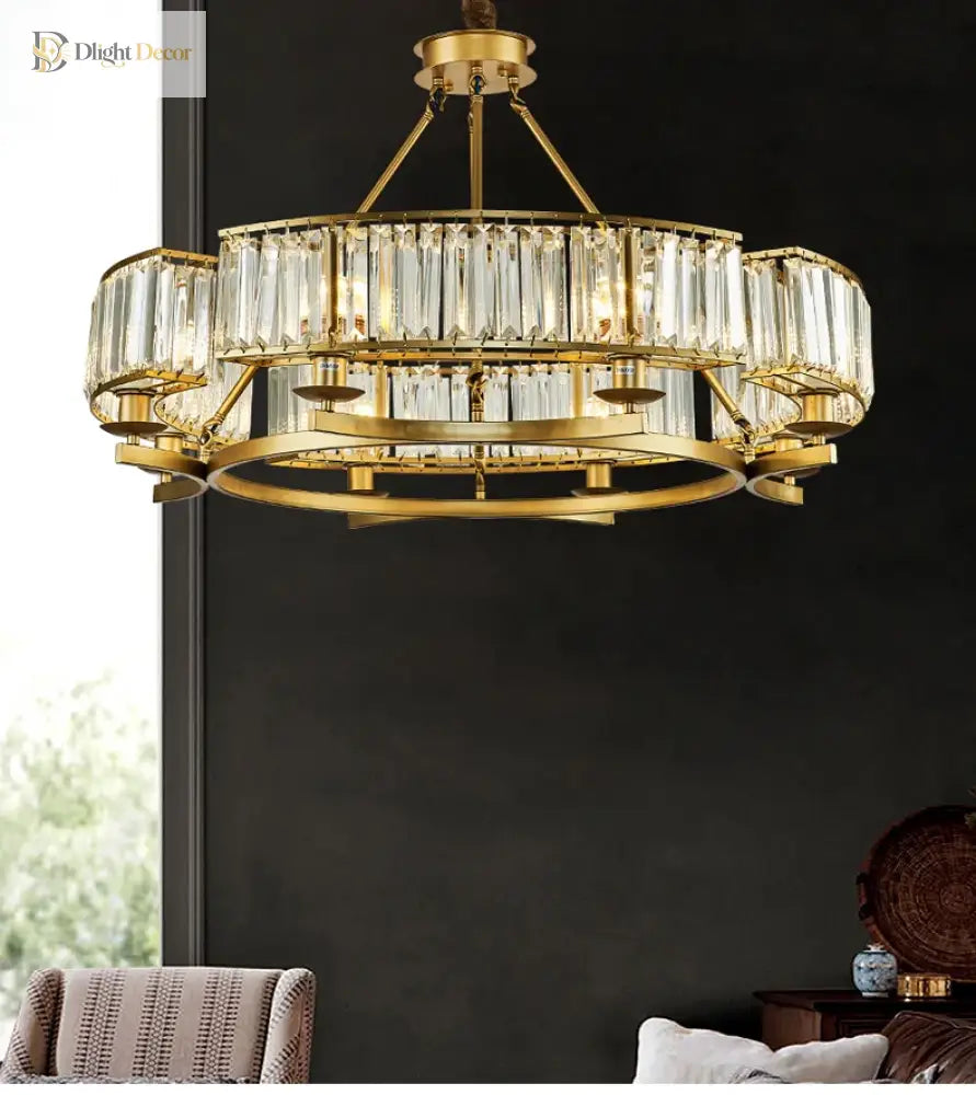 Zoe K9 Modern Crystal Chandelier | Dining Room Lighting