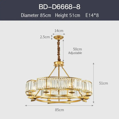Zoe K9 Modern Crystal Chandelier | Dining Room Lighting